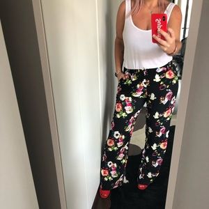 MERONA Wide leg flower pants sz L